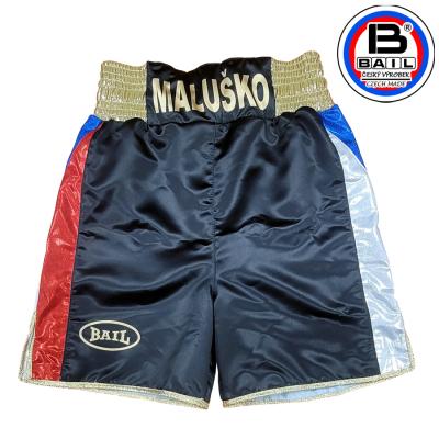 Boxerské trenky BAIL STANDARD, 10 cm pas, česká vlajka, Satén