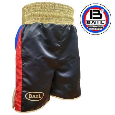 Boxing shorts BAIL, 10 cm waist, czech flag, Satin